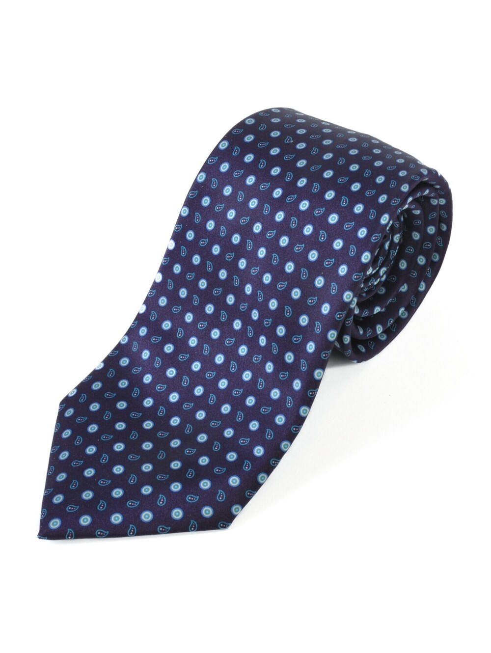 Brioni Purple Micro Paisley Print Tie 36980